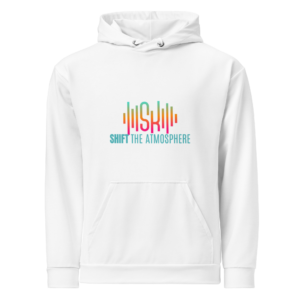 SHIFT THE ATMOSPHERE Logo White Unisex Hoodie